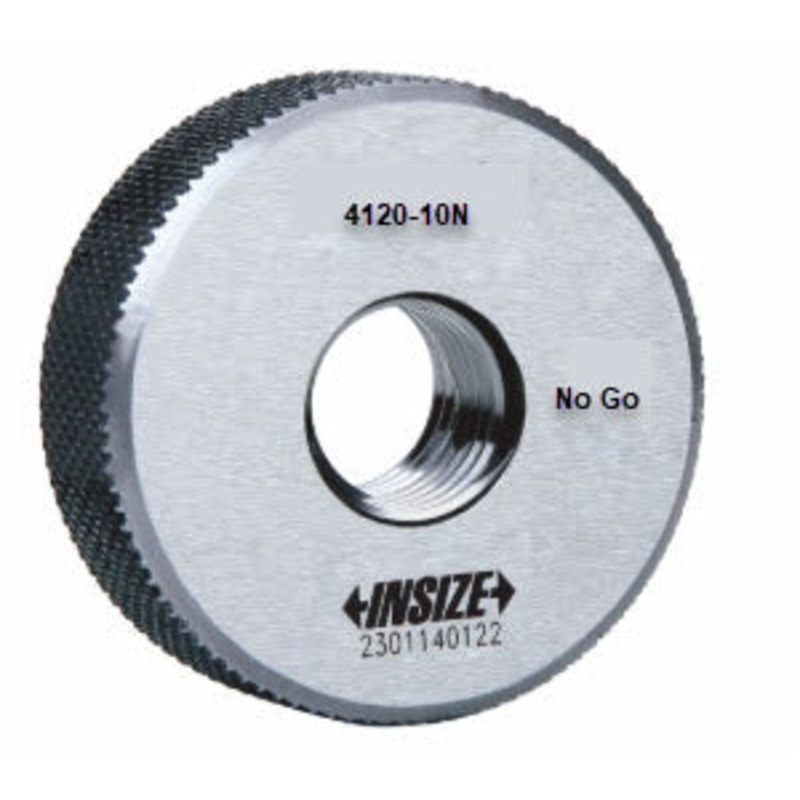 Insize 4120-10N no go ring gauge M10 x 1.5 No Go Ring Gauge Class 6g tolerance. Thread Standard: ISO1502.