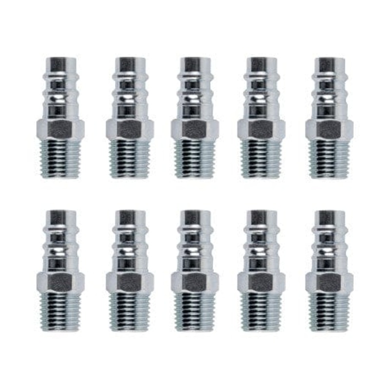 1/4 Quick Disconnect High Flow Plug – 1/4 MNPT (10 Pack)