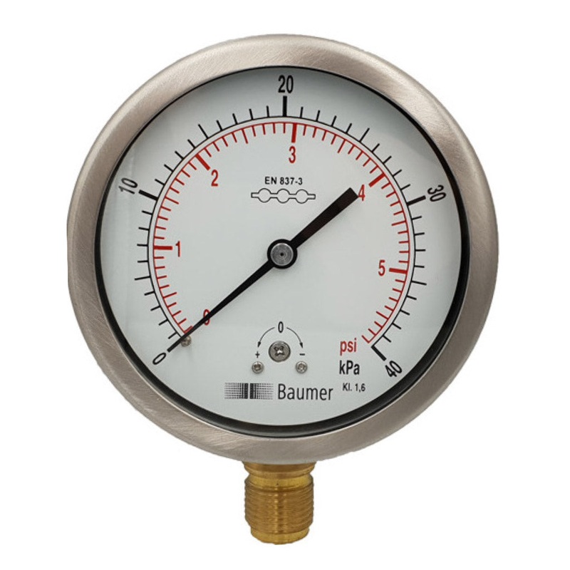 AX.F2.4BM 100mm Bottom-Entry Capsule Gauge