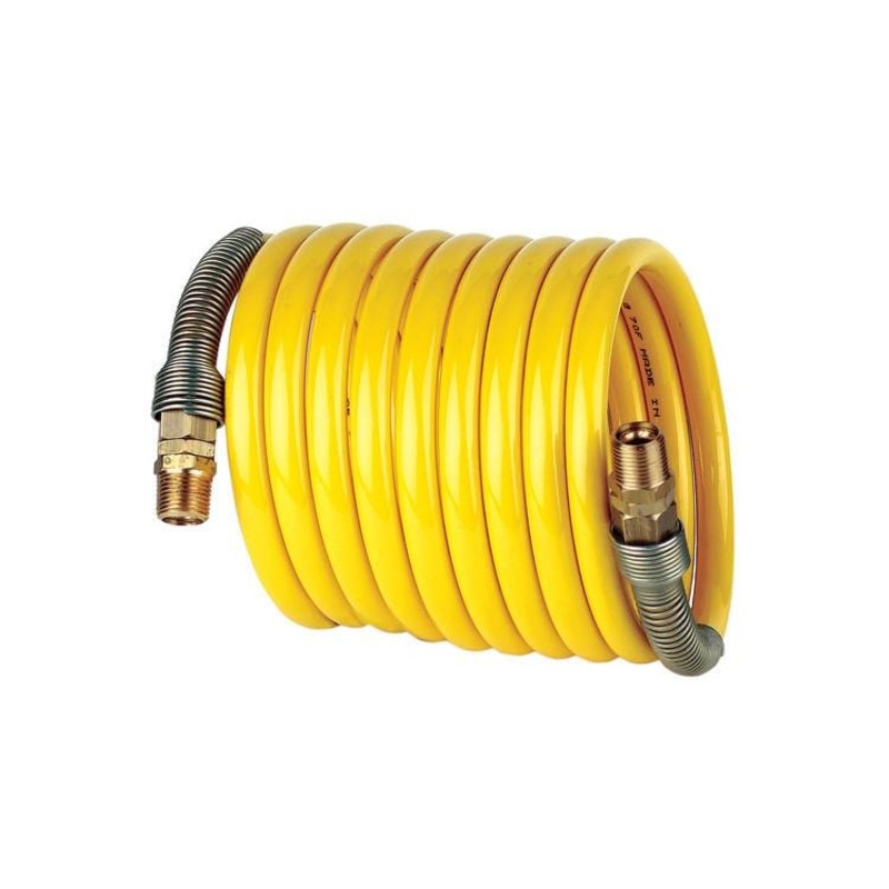 Nylon Coiled Air Hose Assembly – 3/8 ID x 12′