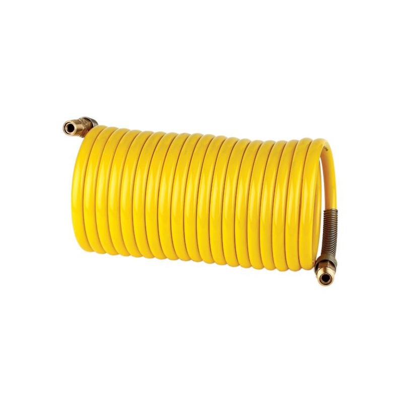 Nylon Coiled Air Hose Assembly – 3/8 ID x 25′
