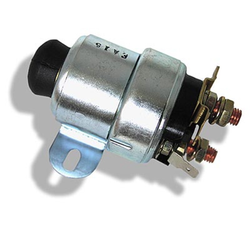 12 volt starter solenoid with manual push button similar to Lucas 76464, 76465 – CLS1032