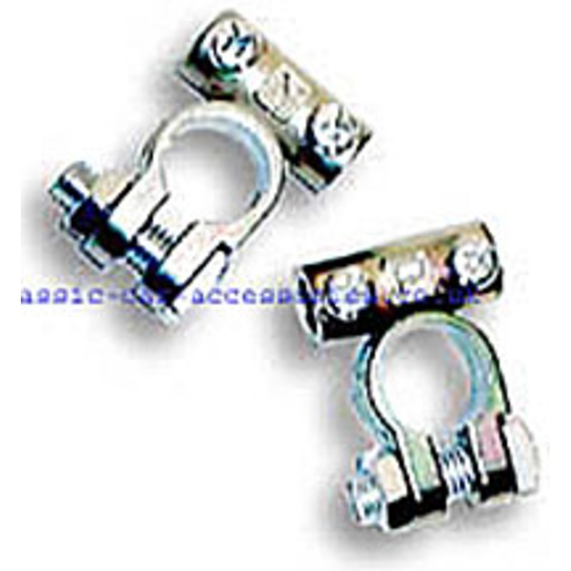 Alloy battery clamp terminals for round posts. (Pair) – CLS1093