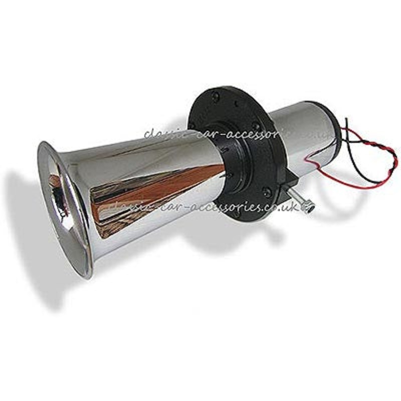 Chrome Klaxon 12 volt with the genuine OO-GAAHH sound – CH0721