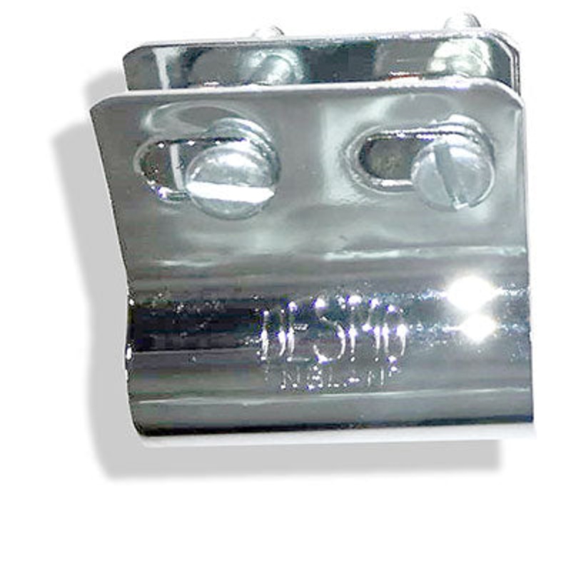 Chrome on brass Desmo badge bar clip 20mm (3/4) – CXBC02