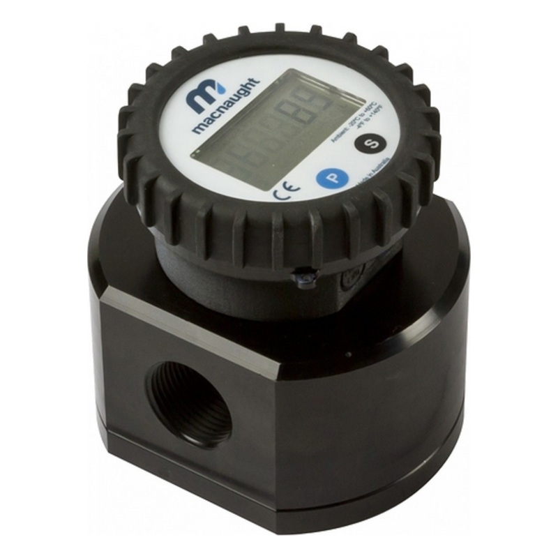 MacNaught MX Series Oval Gear Flowmeter  Aluminium Body for Fuels and Oils  with Battery Powered Digital Indicator