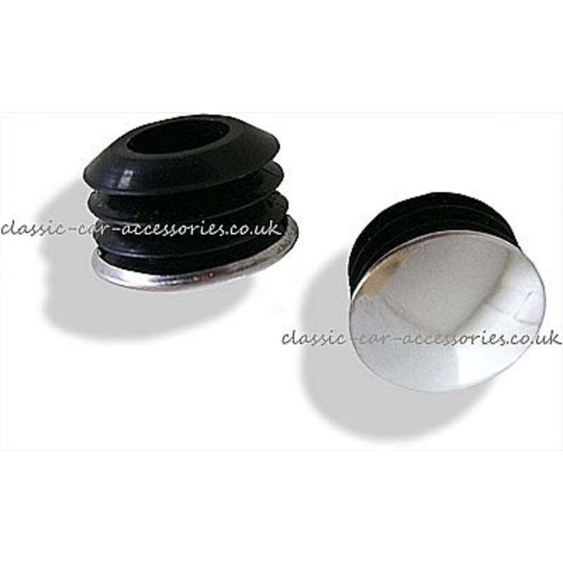 Polished stainless steel end caps for badge bars (Pair) – CXBC032