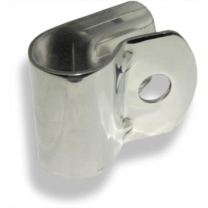 Polished stainless steel Heavy Duty badge bar mounting clamp for spot lamps with 13mm mounting – CXBC0310