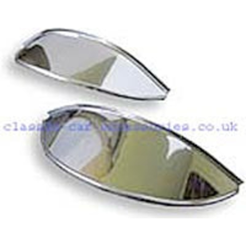 Stainless steel headlamp peaks (Slim design) Pair – CL012