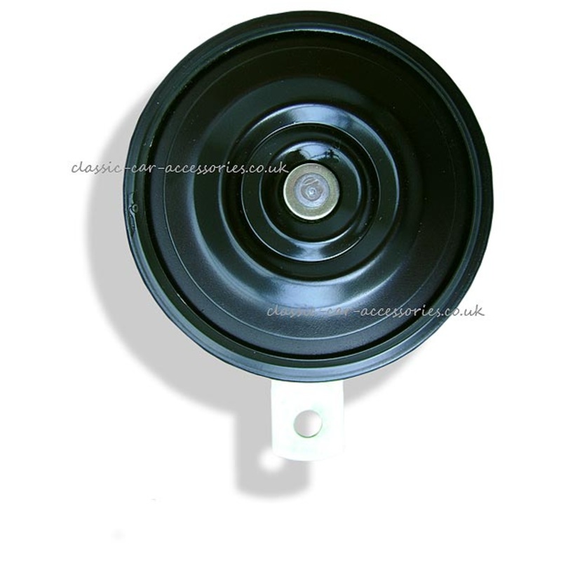 12 volt all black disc horn 75mm diameter – CH020
