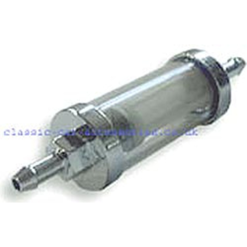 Cleanable Chrome & glass in-line Fuel filters – CXE01