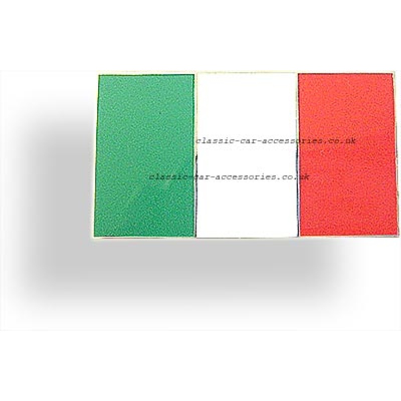 Enamelled metal flag of Italy badge 38 x 21mm. Self adhesive. – CXB0245