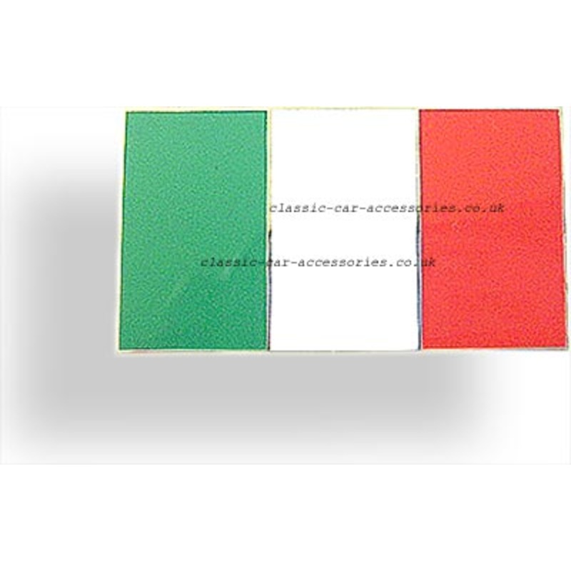 Enamelled metal flag of Italy badge 51 x 29mm Self adhesive. – CXB02451