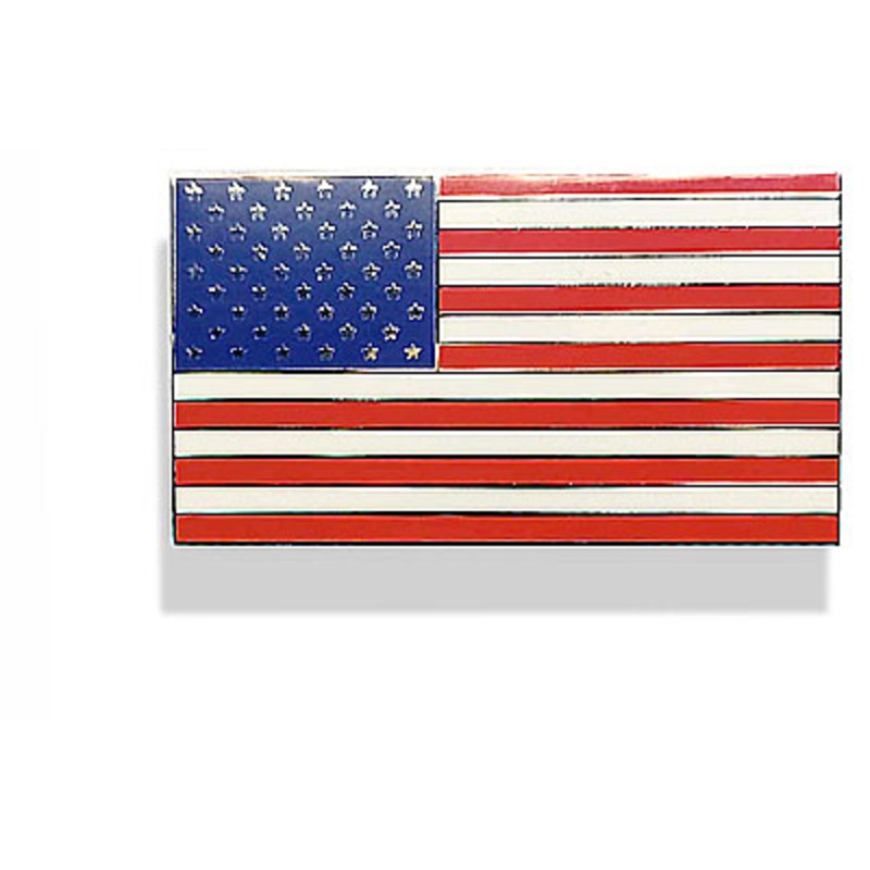 Enamelled metal USA flag badge 51 x 29mm Self adhesive. – CXB0246