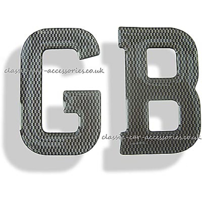 GB flexible clear resin encapsulated Carbon Fibre effect letters  – CXB010120