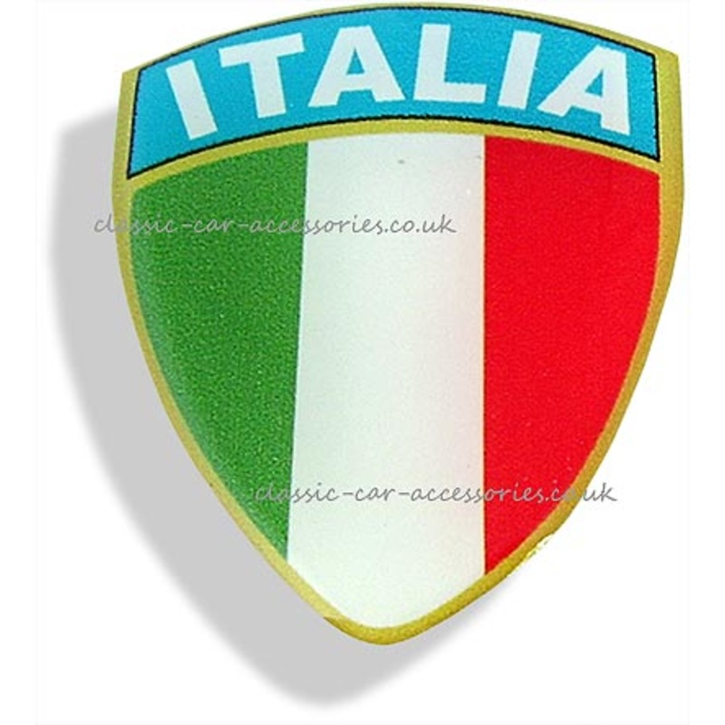 Italia shield resin domed badge- CXB0131