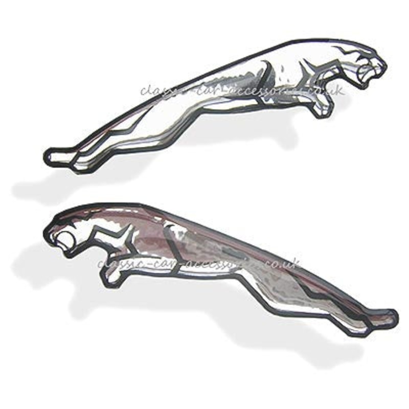 Jaguar leaper self adhesive chrome badges (Pair) – CXB0926