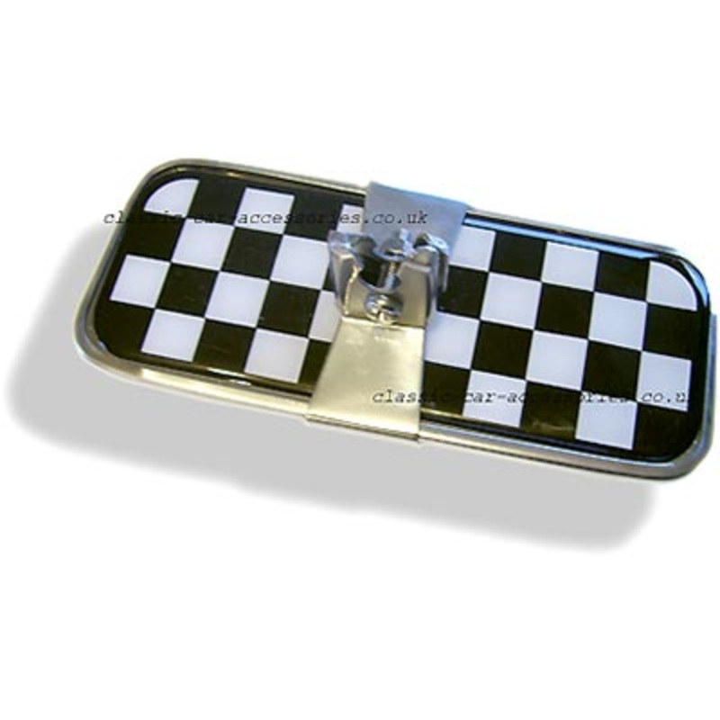 Self adhesive chequered flag for Rear View mirror back or Mirror & flag- CMN082
