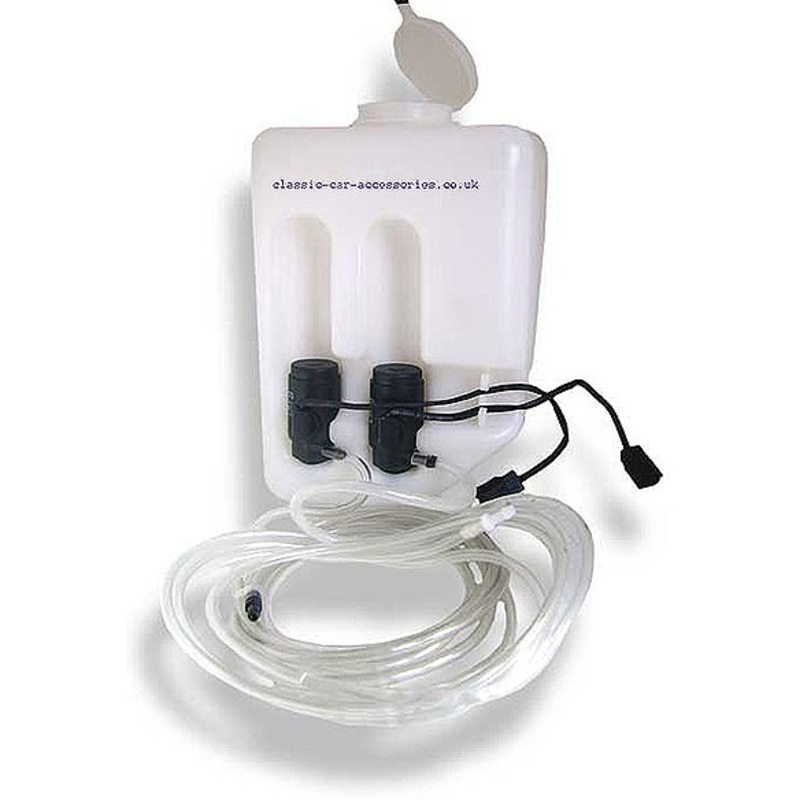 Twin 12v washer pumps with rigid polythene reservoir – CXW05212