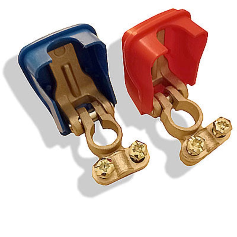 Quick release colour coded heavy duty battery terminal clamps (Pair) – CLS10932