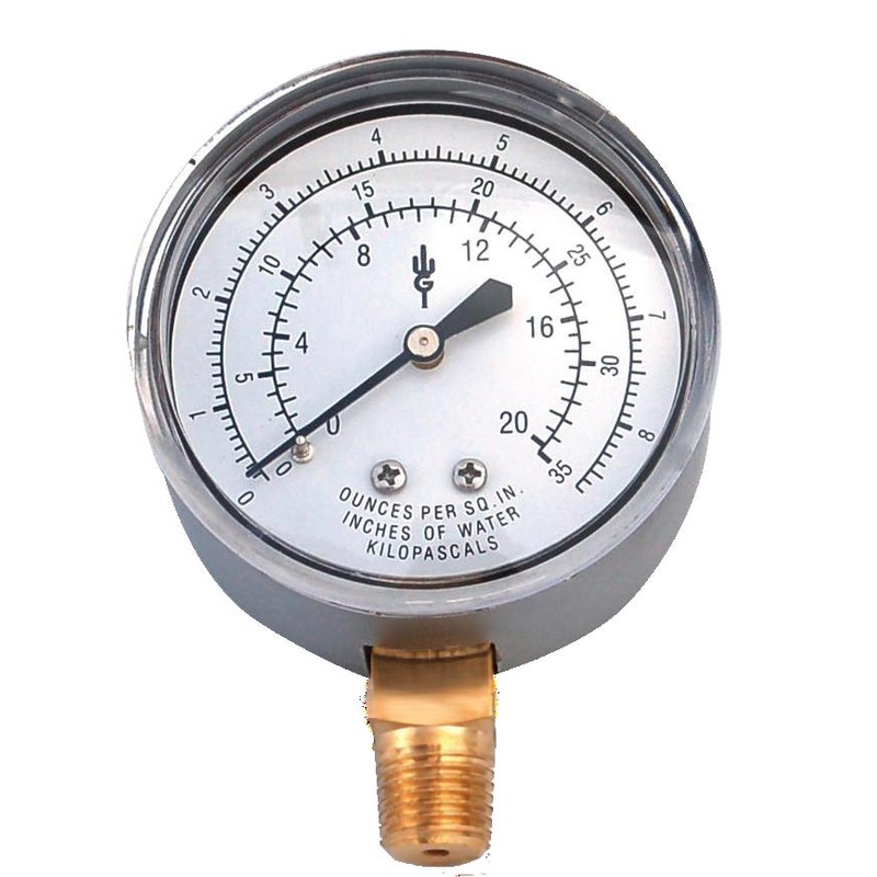 Brass Diaphragm Pressure Gauges (Dry) (QTY: 1)