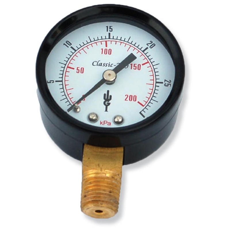 Classic 250 Series WJ6242 – 0-30 psi, 2-1/2 face, 1/4 Center Back Mount Pressure Gauges (Dry)