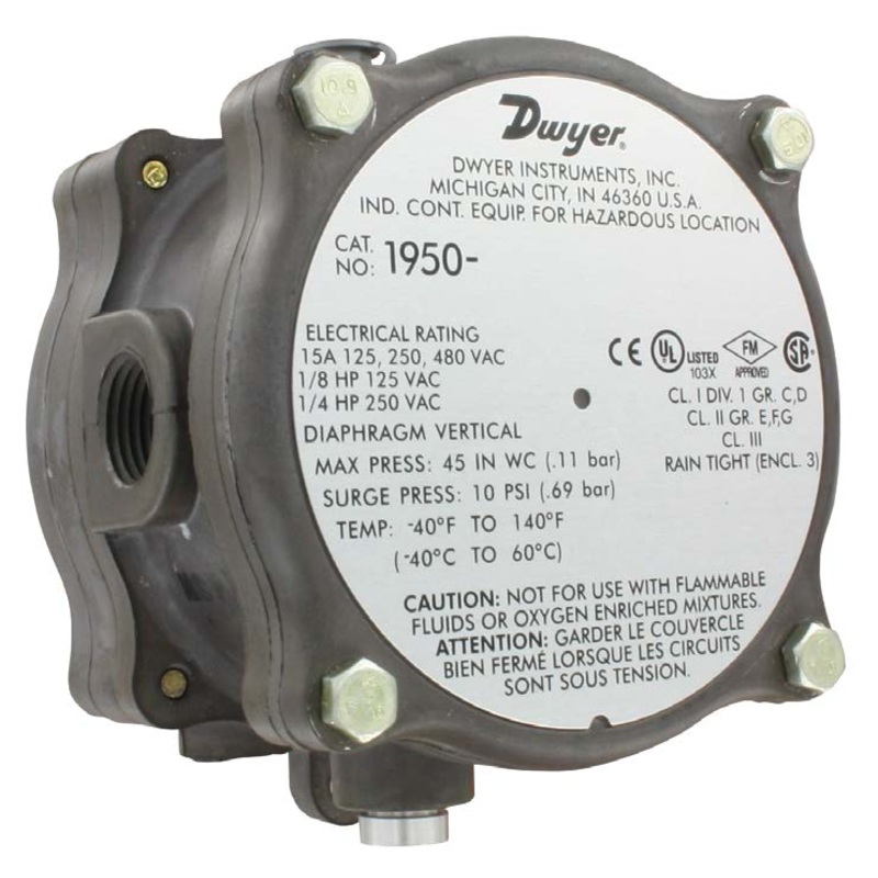 DYWER 1950 Explosion-Proof Differential Pressure Switches