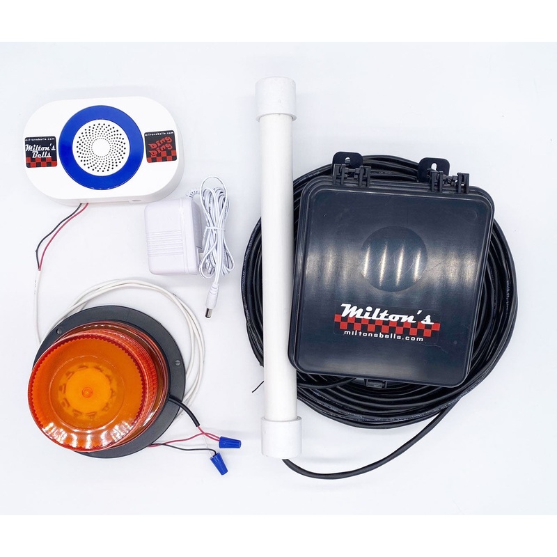 Vehicle Detector Probe Chime and Strobe Light Kit  Wireless Vehicle Monitoring with Visual Alerts for Property Entrances