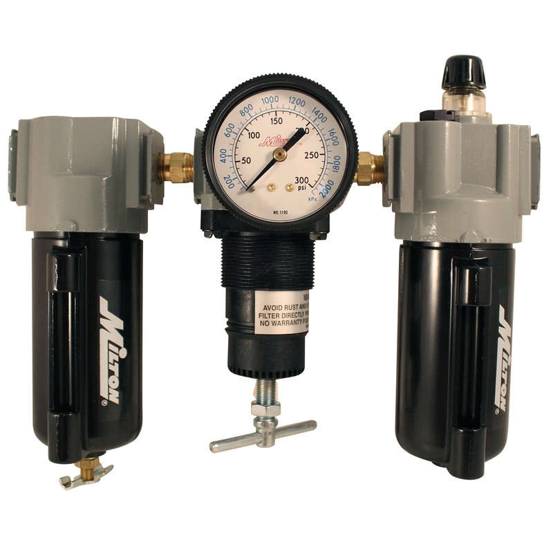 1/4 NPT Deluxe Metal FRL Trio
