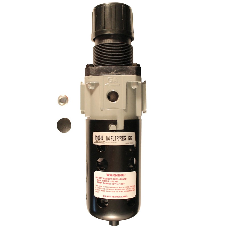 1/4 NPT Polycarbonate Piggyback Filter Regulator