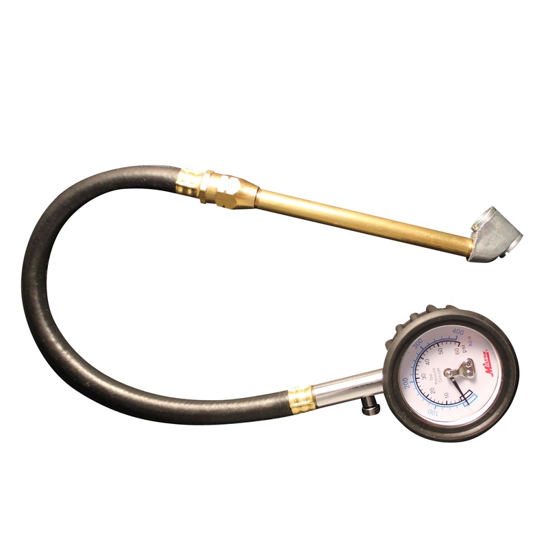Dial Tire Pressure Gauge – Dual Head Air Chuck, 12 Hose