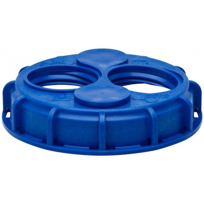 ZE5792 – 6 Dual Bung IBC Center Cap (Blue)