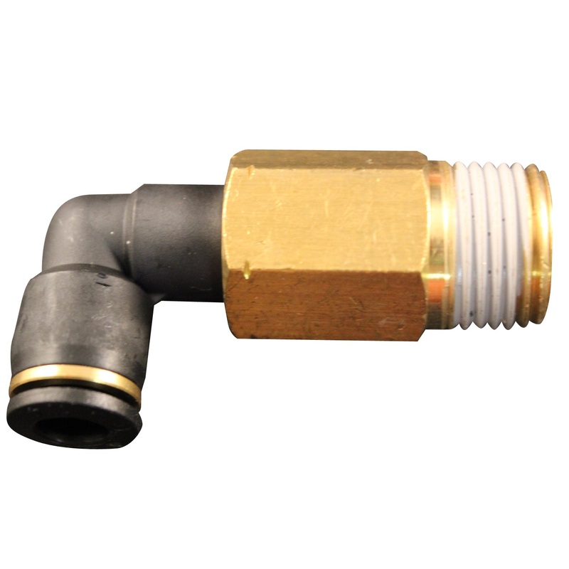 1/4 MNPT 1/2 OD Push to Connect Extended Swivel Elbow