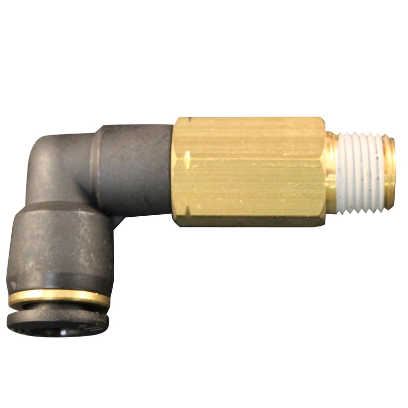 1/4 MNPT 1/4 OD Push-to-Connect Extended Swivel Elbow (Box of 10)