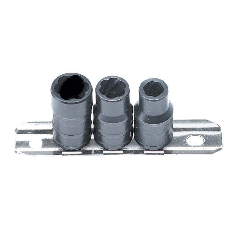 3/8 Drive 3 Piece Twist Socket Transmission Drain Plug Removal System