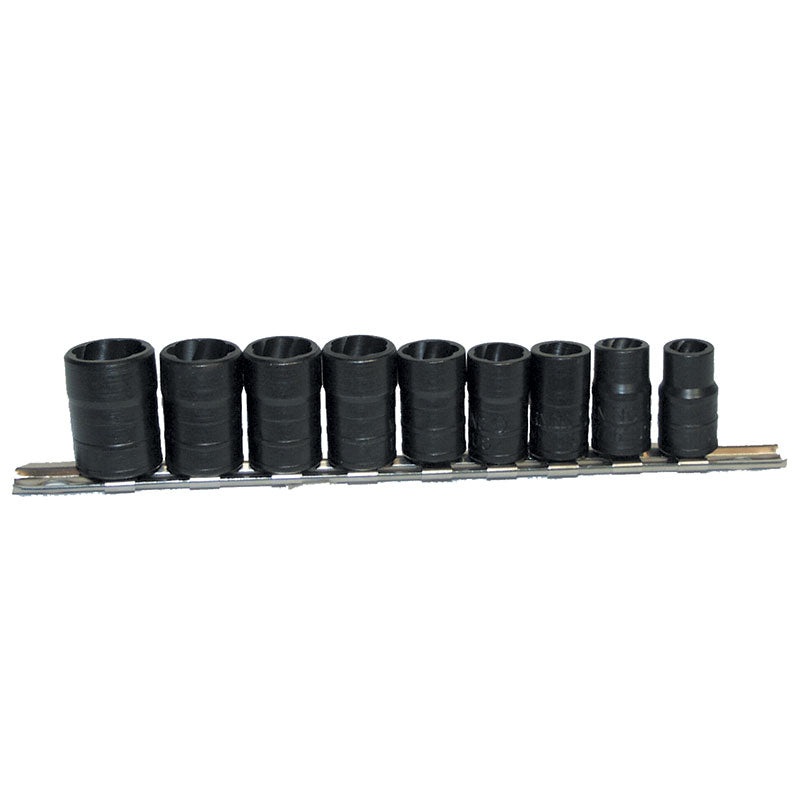 3/8 Drive 9 Piece Twist Socket Fastener Removal Systems