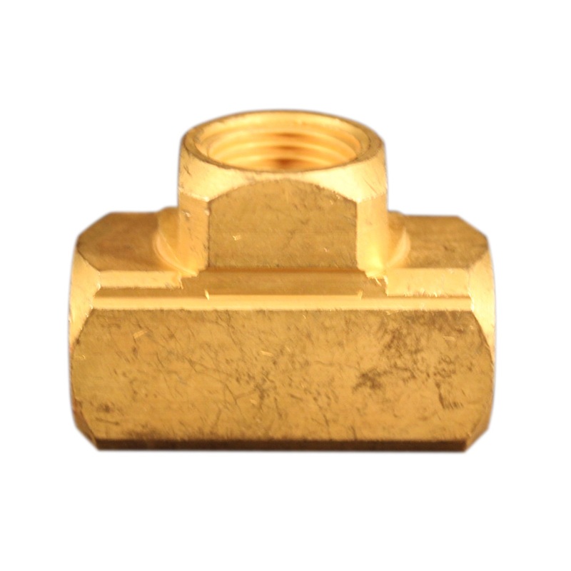 3/8 FNPT Brass Tee Hose Fitting (Box of 5)