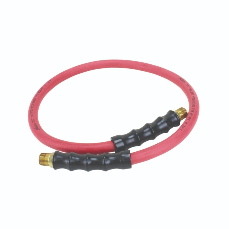 3/8 x 3′ Air Leader Hose – 3/8 Brass Ends, 300 Max PSI