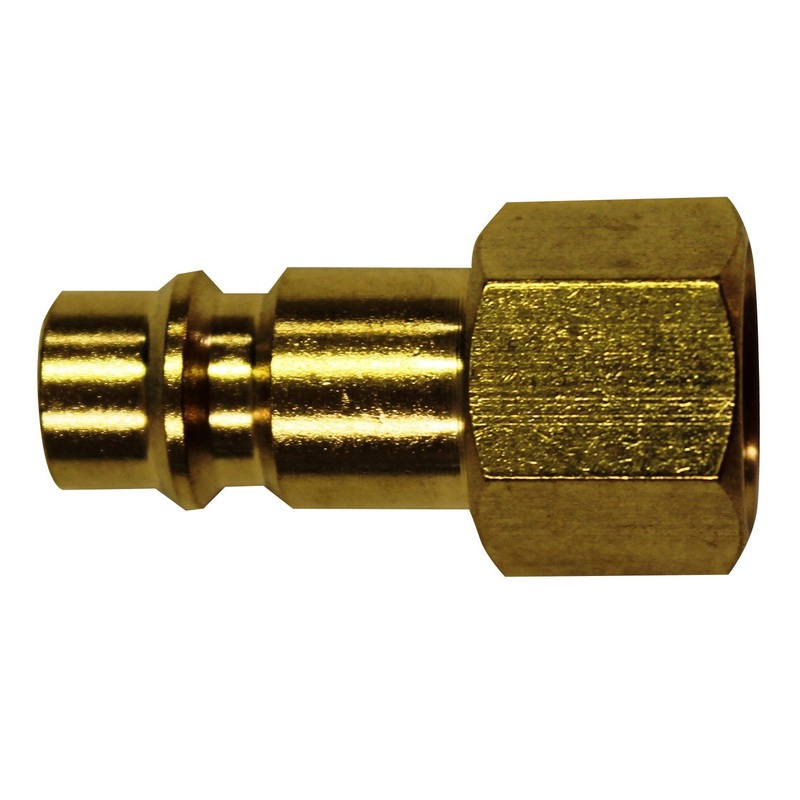 1/4 FNPT HIGHFLOWPRO V-Style/Euro Interchange Brass Air Plug Fitting (High Volume Low Pressure Application) (Box of 10)