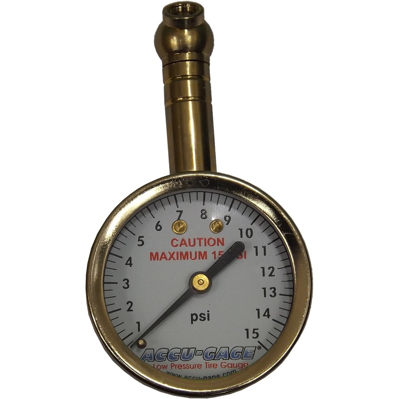 Accu-Gage 15XGA (3-15 PSI) Swivel Angle Chuck Dial Tire Pressure Gauge