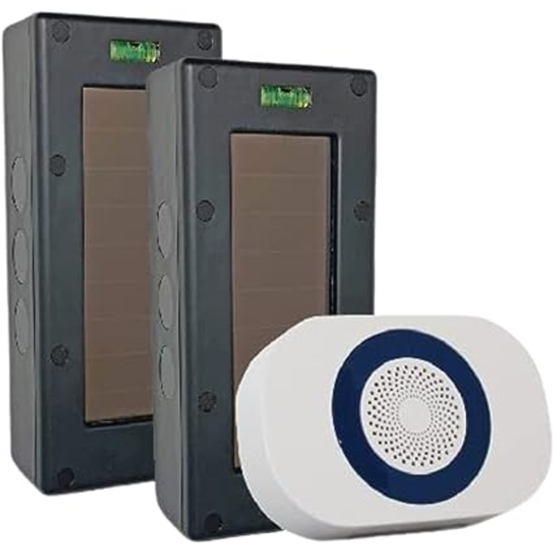 Milton’s Bells Invisible Fence Chime Kit  Solar-Powered Security System with One Mile Range