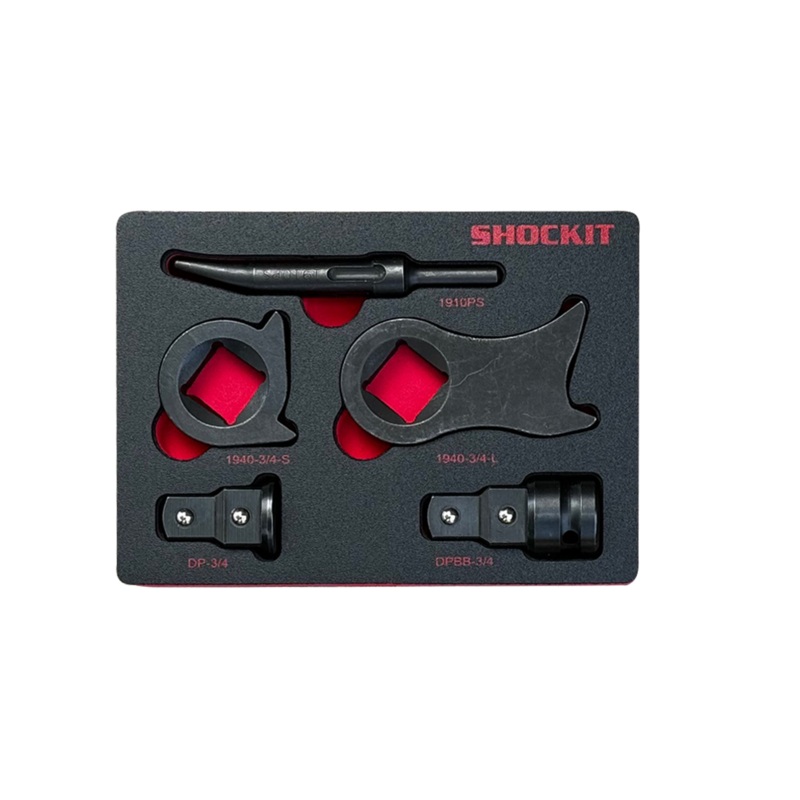 SHOCKIT Kentucky Kicker 3/4 Driver Kit in HD EVA Foam, Remove Seized Nuts Bolts  5 Piece