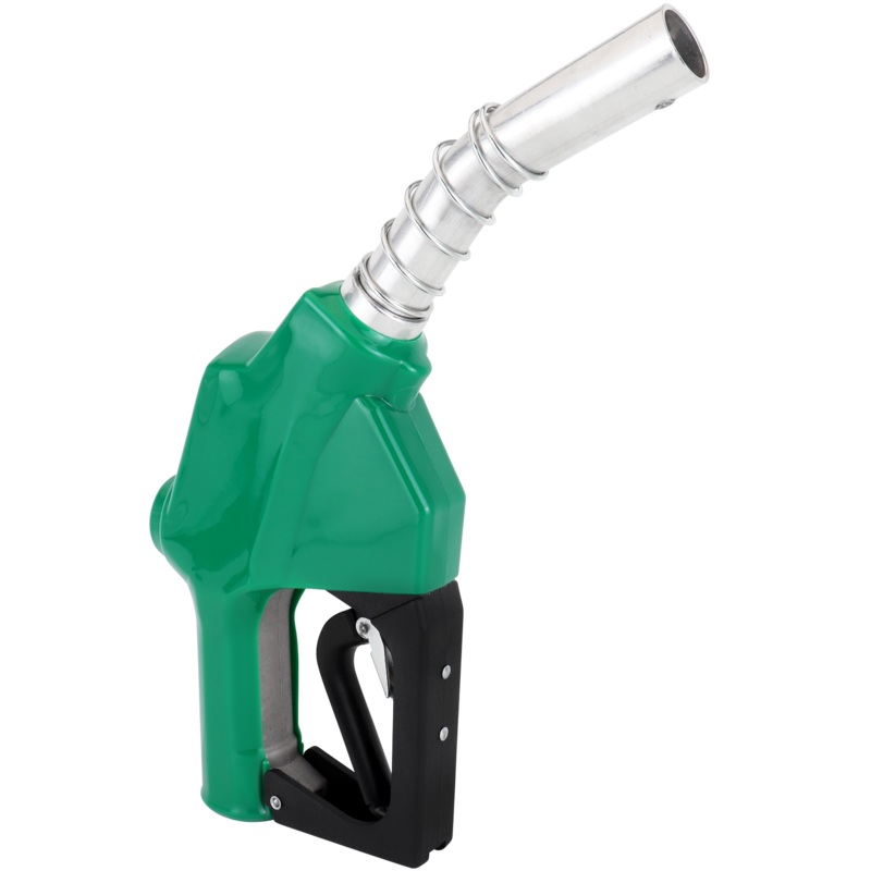 ZE1549 – Green Fuel Nozzle with Curved Spout (3/4) Inlet