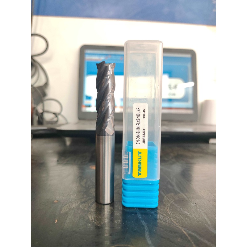 14 mm Carbide Endmill 45 HRC-4 FLUTES- 100 MM LONG PACK OF 1