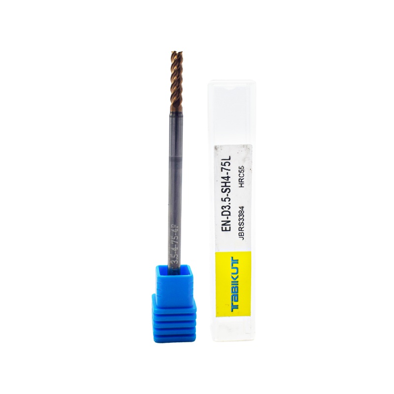 3.5 mmx75 long Carbide Endmill 55 HRC  4 Mm Shank pack of 1