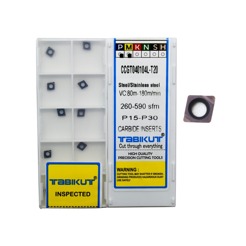 CCGT040104L-T20 steel and stainless steel grade pack of 10