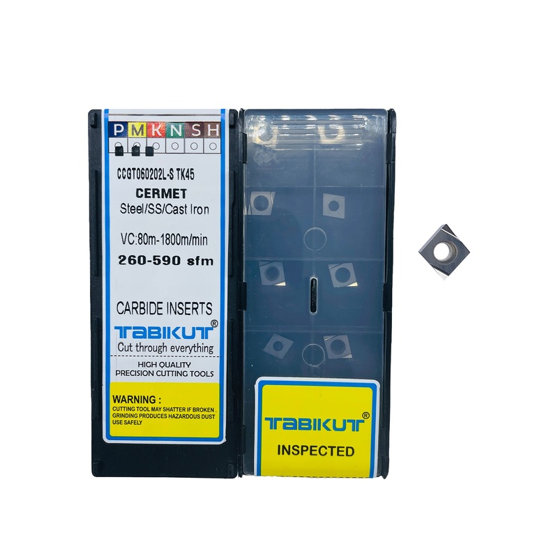 CCGT060202/04 LEFT HAND S PROFILE TK45 Cermet insert pack of 10