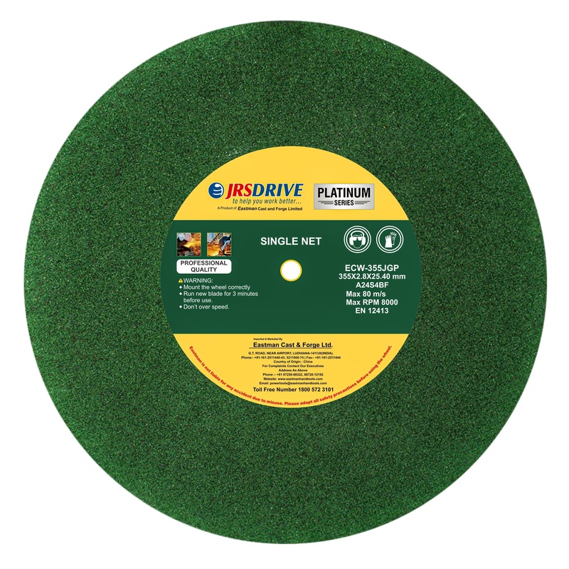 Cutting Wheel 355mm Green (2.8mm) Single Net Jrsdrive – Platinum Series – Pack of 10 Pcs