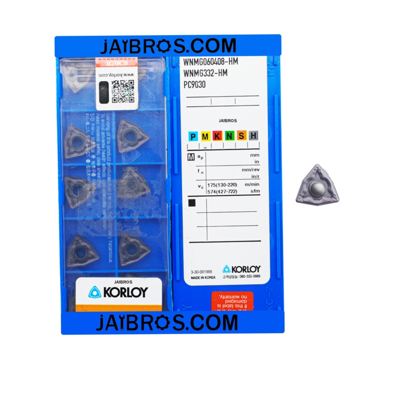 Korloy WNMG060408 hm pc9030 grade pack of 10