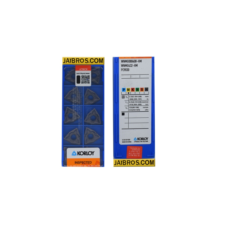 Korloy WNMG080408 hm pc9030 grade pack of 10